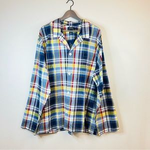 Polo Ralph Lauren Men’s Long Sleeve Plaid Multicolor Pajama Shirt Size XL NWT